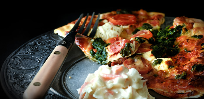 spinach-pizza top